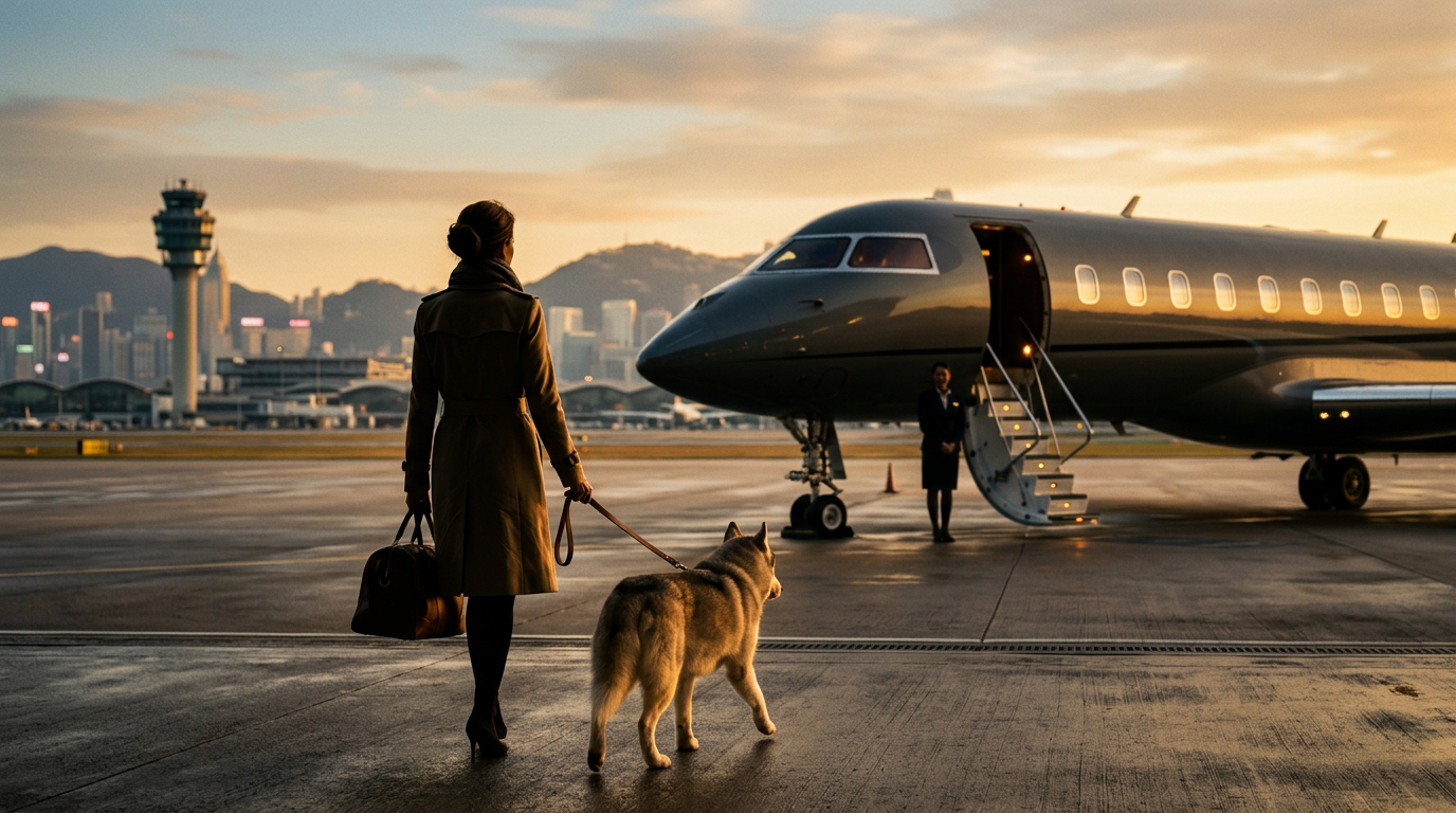 愛犬・愛猫と空の旅へ:香港発プライベートジェット活用術